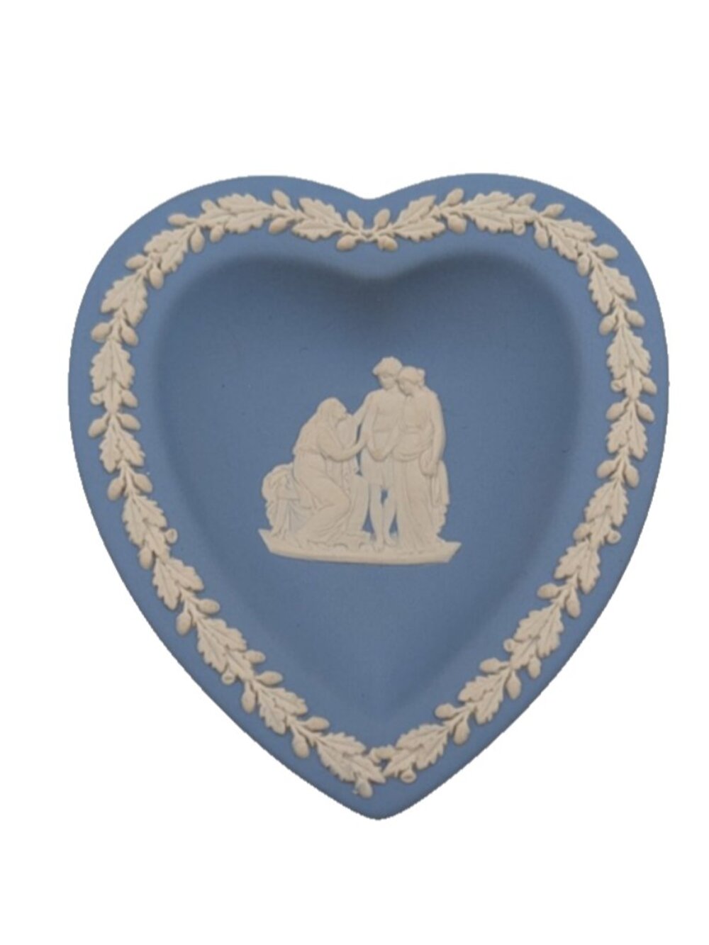 WEDGWOOD Jasperware - HEART SHAPED SWEET trinket DISH - 4.5" X 4" -